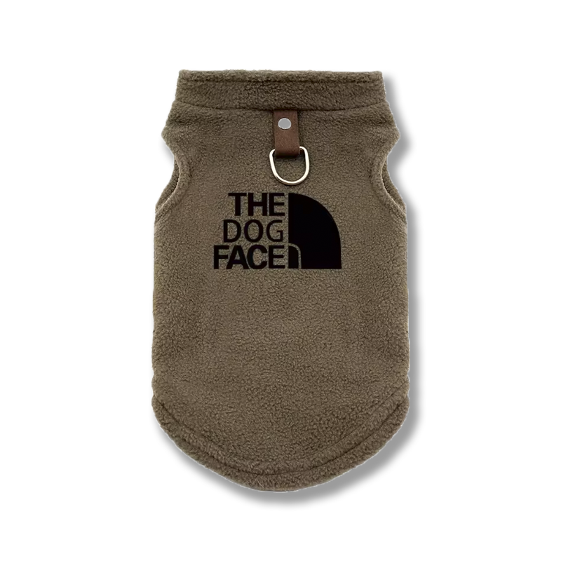 the dog face teddy fleece jacket