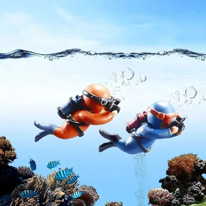 fish tank diver ornaments