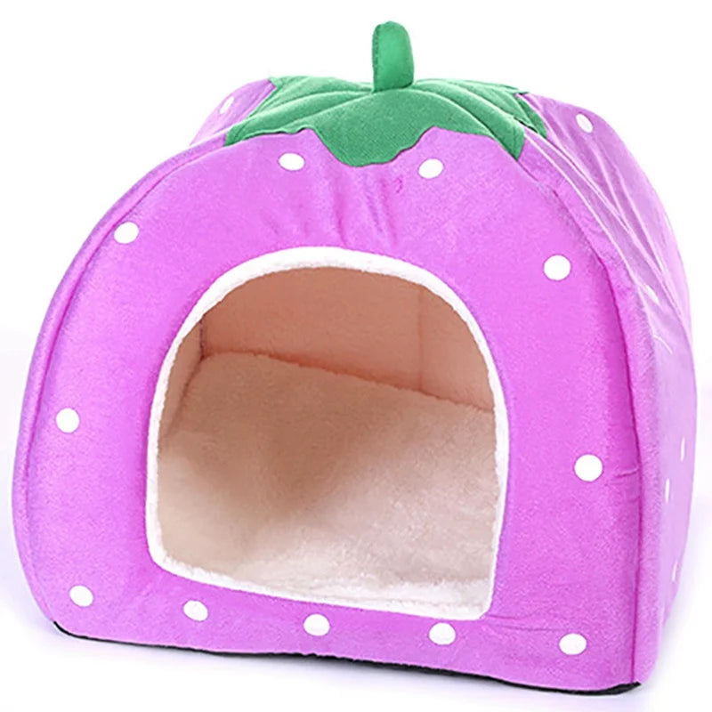 cozy strawberry pet house