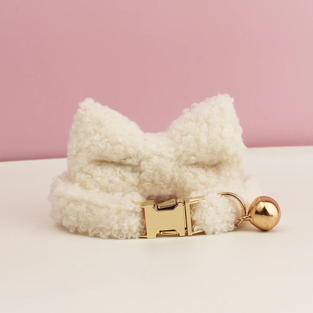 teddy cat collar with custom name plate
