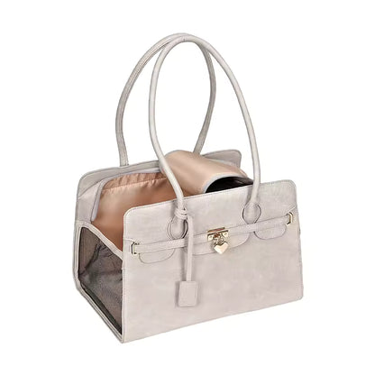Leather Pet Carrier Bag