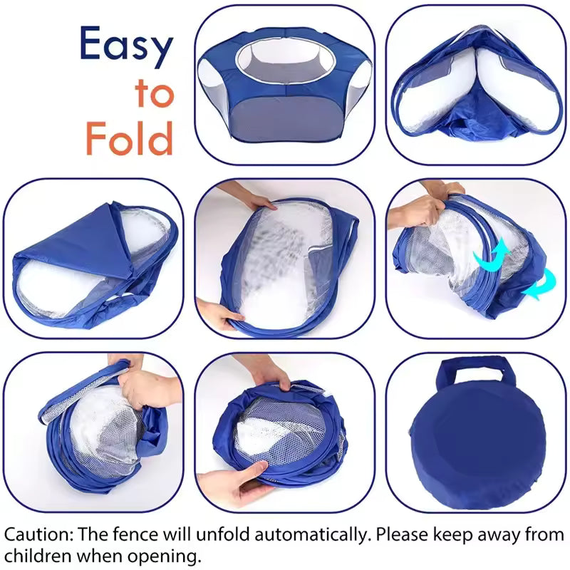 portable transparent pet playpen
