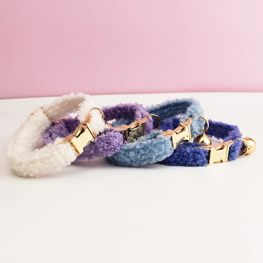 teddy cat collar with custom name plate