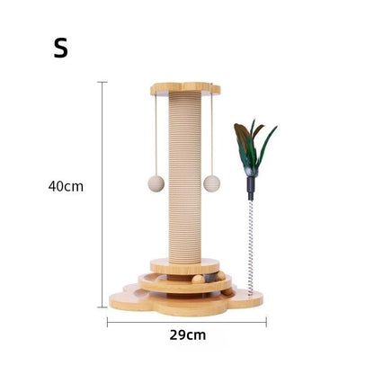 Solid Wood Cat Turntable Scratching Board