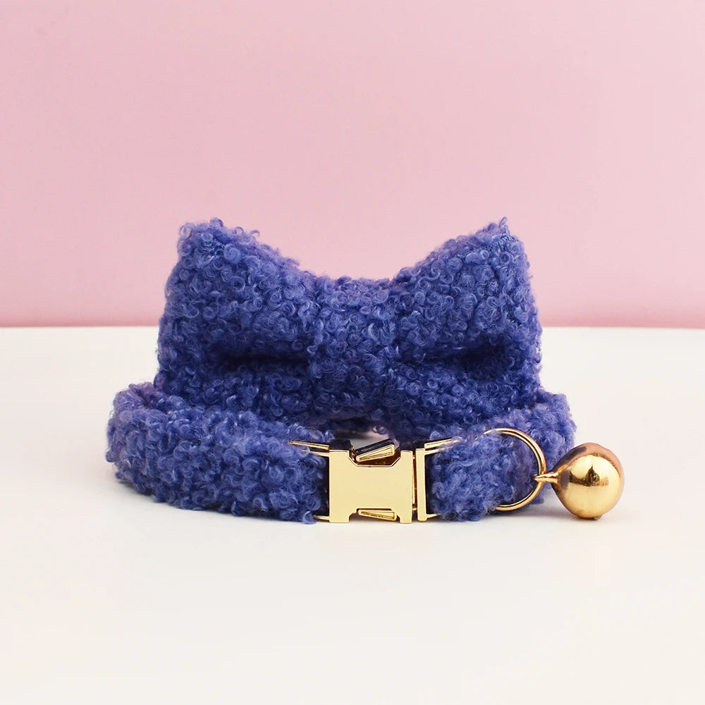 teddy cat collar with custom name plate