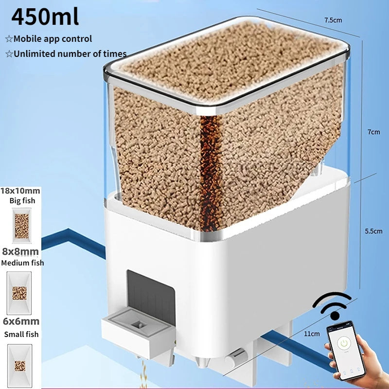 wifi automatic fish feeder