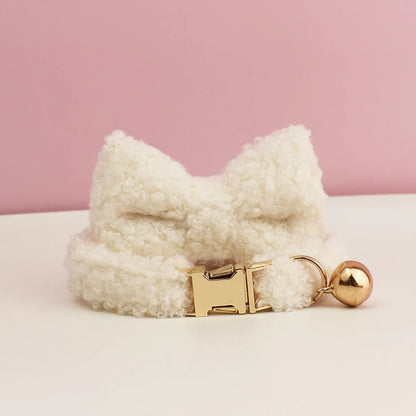 Teddy Cat Collar with Custom Name Plate