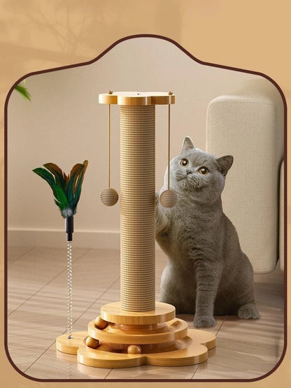 Solid Wood Cat Turntable Scratching Board
