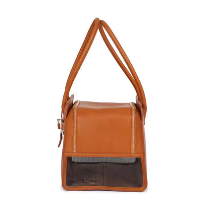 Leather Pet Carrier Bag